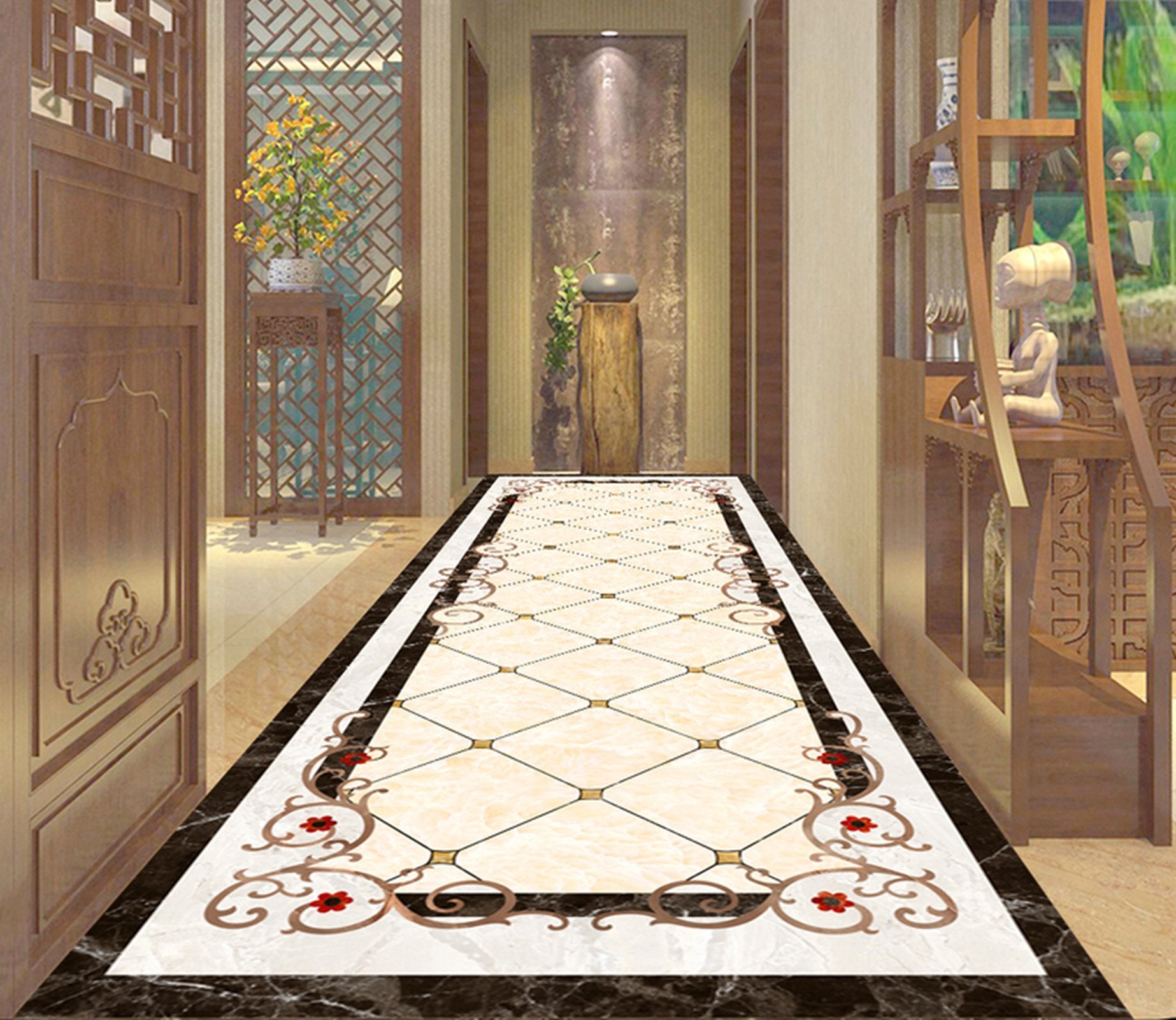 3D Diamond Pattern WG514 Floor Mural Wallpaper AJ Wallpaper 2 