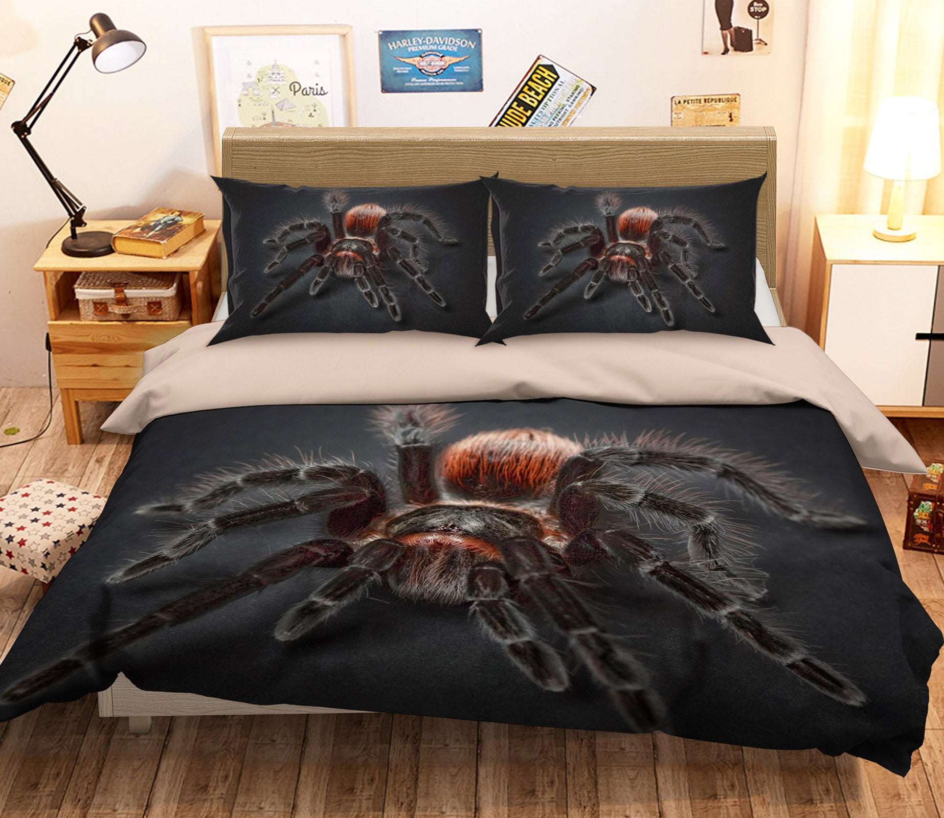 3D Poison Spider 1943 Bed Pillowcases Quilt