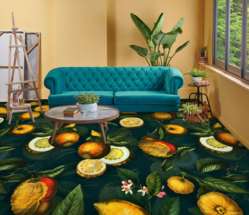 3D Leaves Fruit 10001 Uta Naumann Floor Mural  Wallpaper Murals Self-Adhesive Removable Print Epoxy
