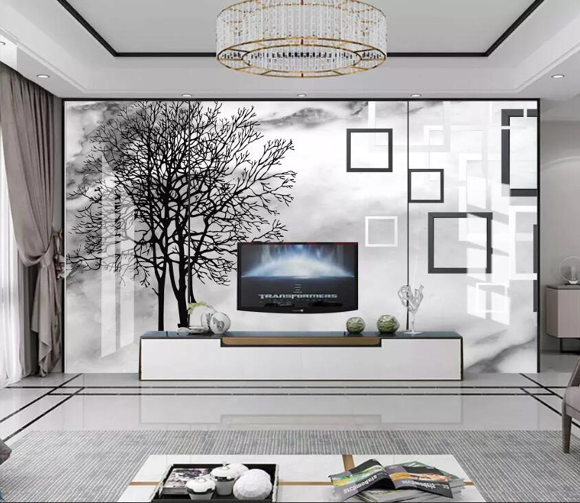 3D Twig Square WC71 Wall Murals Wallpaper AJ Wallpaper 2 