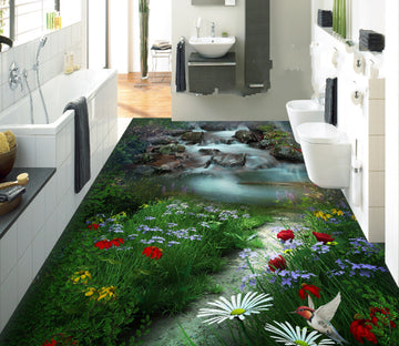 3D Flower Bush 419 Floor Mural  Wallpaper Murals Rug & Mat Print Epoxy waterproof bath floor