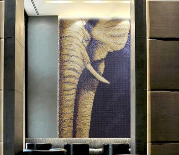 3D Cute Elephant WC286 Wall Murals