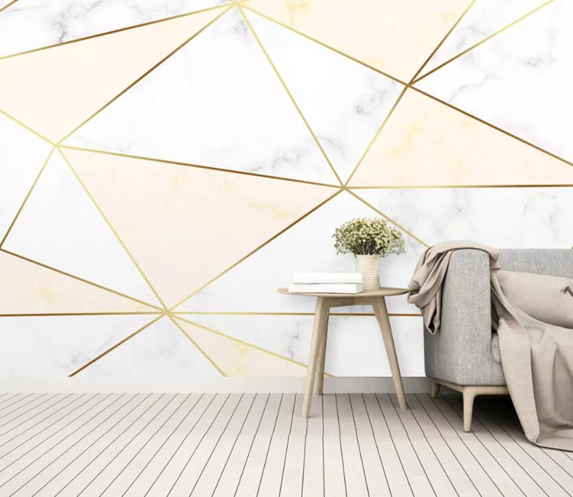 3D Geometric Triangle WC22 Wall Murals Wallpaper AJ Wallpaper 2 