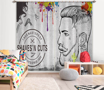 3D Barbershop 853 Curtains Drapes Wallpaper AJ Wallpaper 