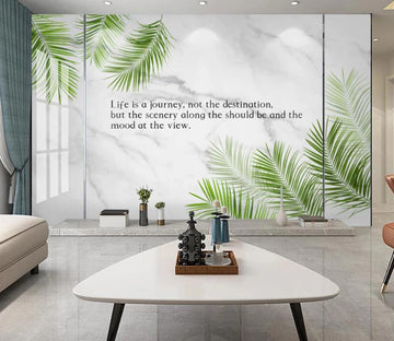3D Green Leaf 227 Wall Murals