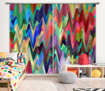 3D Colored Wavy 71064 Shandra Smith Curtain Curtains Drapes