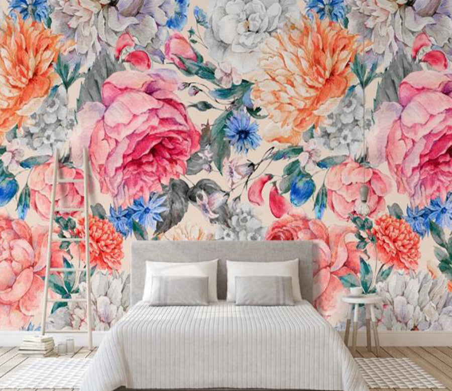3D Gorgeous Flowers 393 Wall Murals