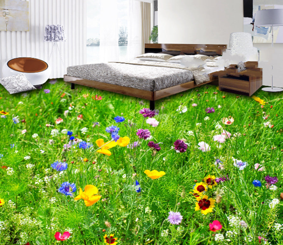 3D Flower Bush 461 Floor Mural  Wallpaper Murals Rug & Mat Print Epoxy waterproof bath floor