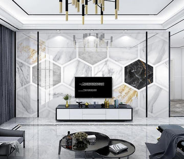 3D Texture Hexagon 302 Wall Murals