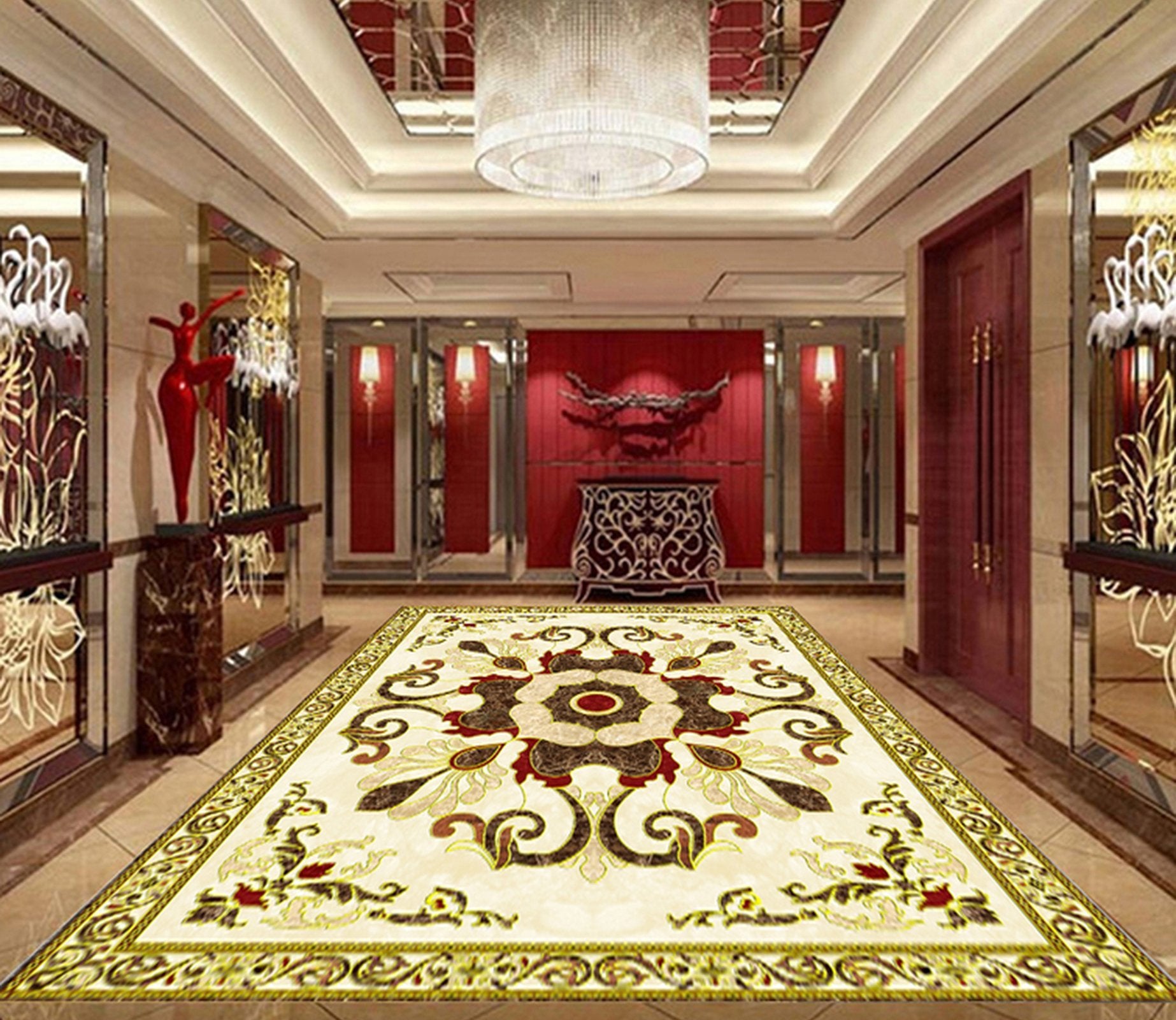 3D Rich Pattern WG551 Floor Mural Wallpaper AJ Wallpaper 2 