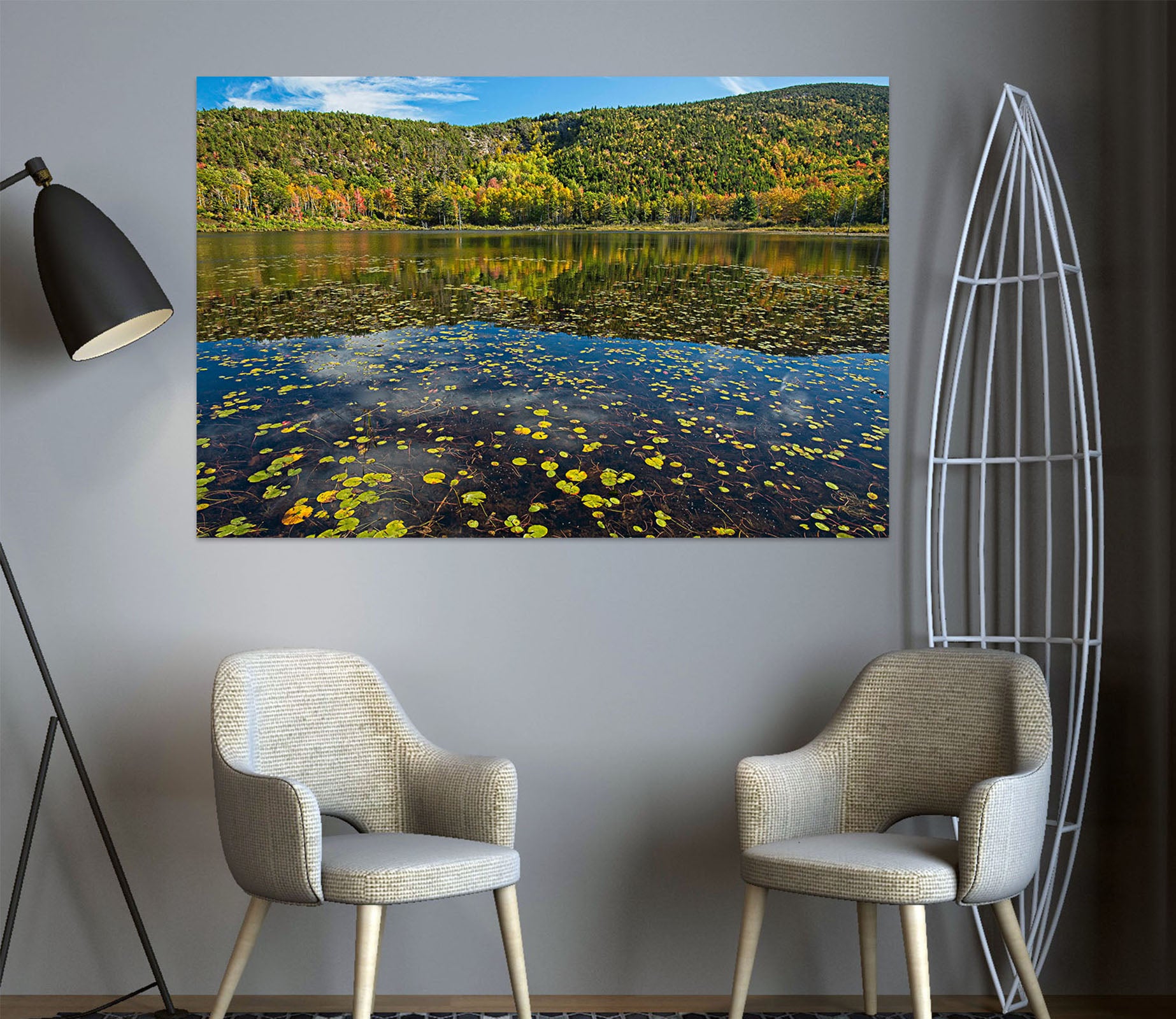 3D Lake Leaves 62120 Kathy Barefield Wall Sticker