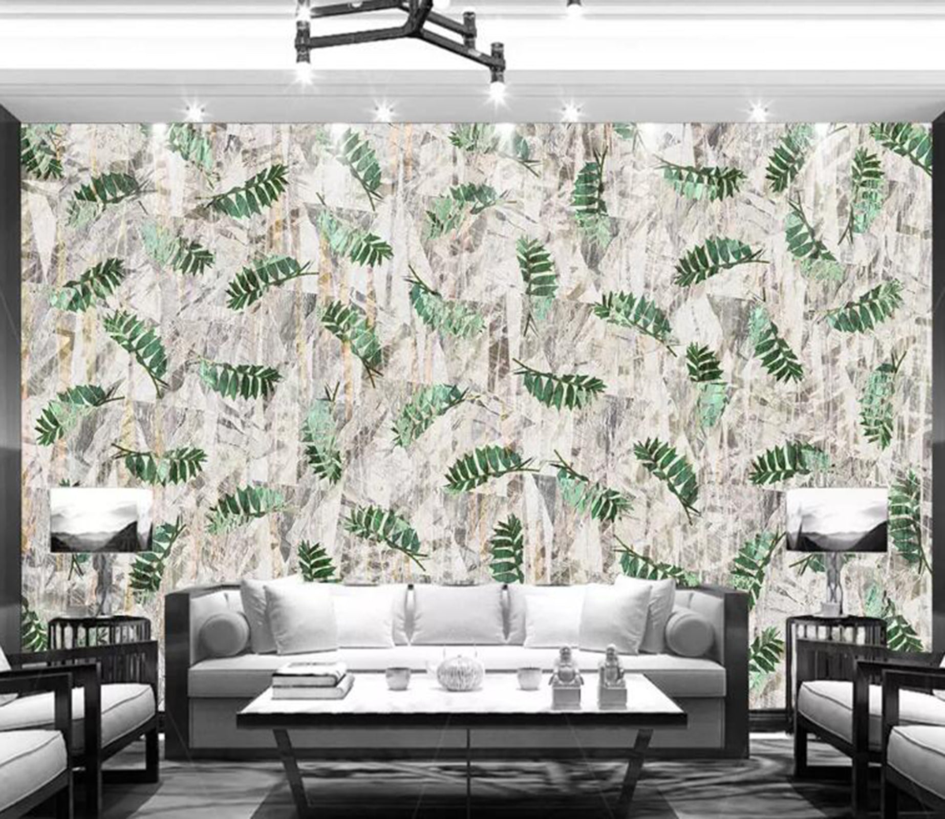 3D Green Leaf WG49 Wall Murals Wallpaper AJ Wallpaper 2 