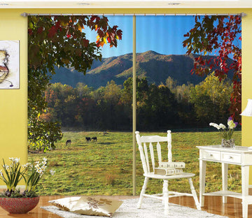 3D Prairie Horse 054 Kathy Barefield Curtain Curtains Drapes