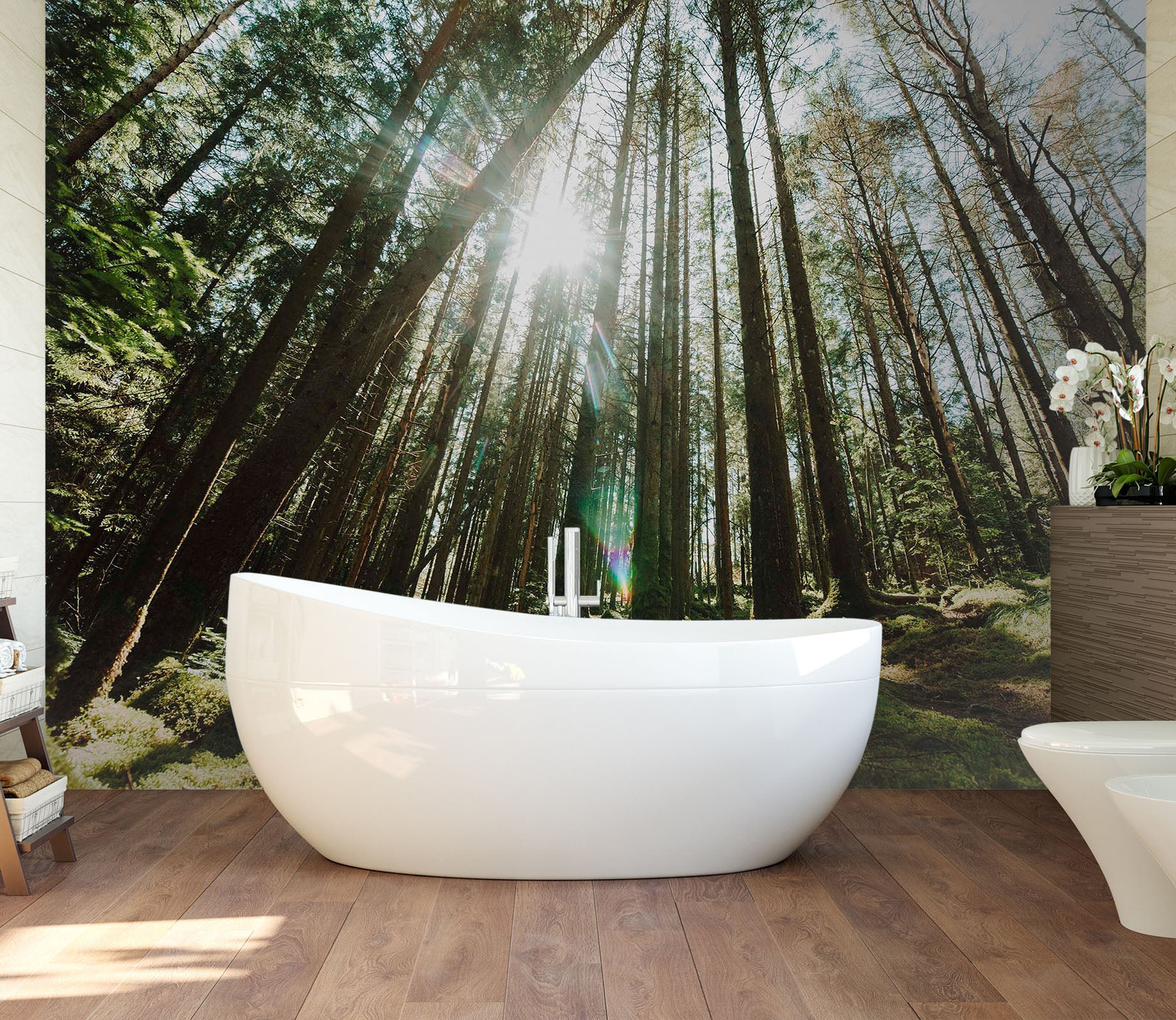 3D Woods Shadow 136 Wall Murals