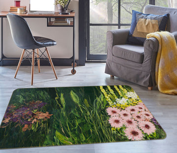 3D Forest Chrysanthemum 1078 Allan P. Friedlander Rug Non Slip Rug Mat