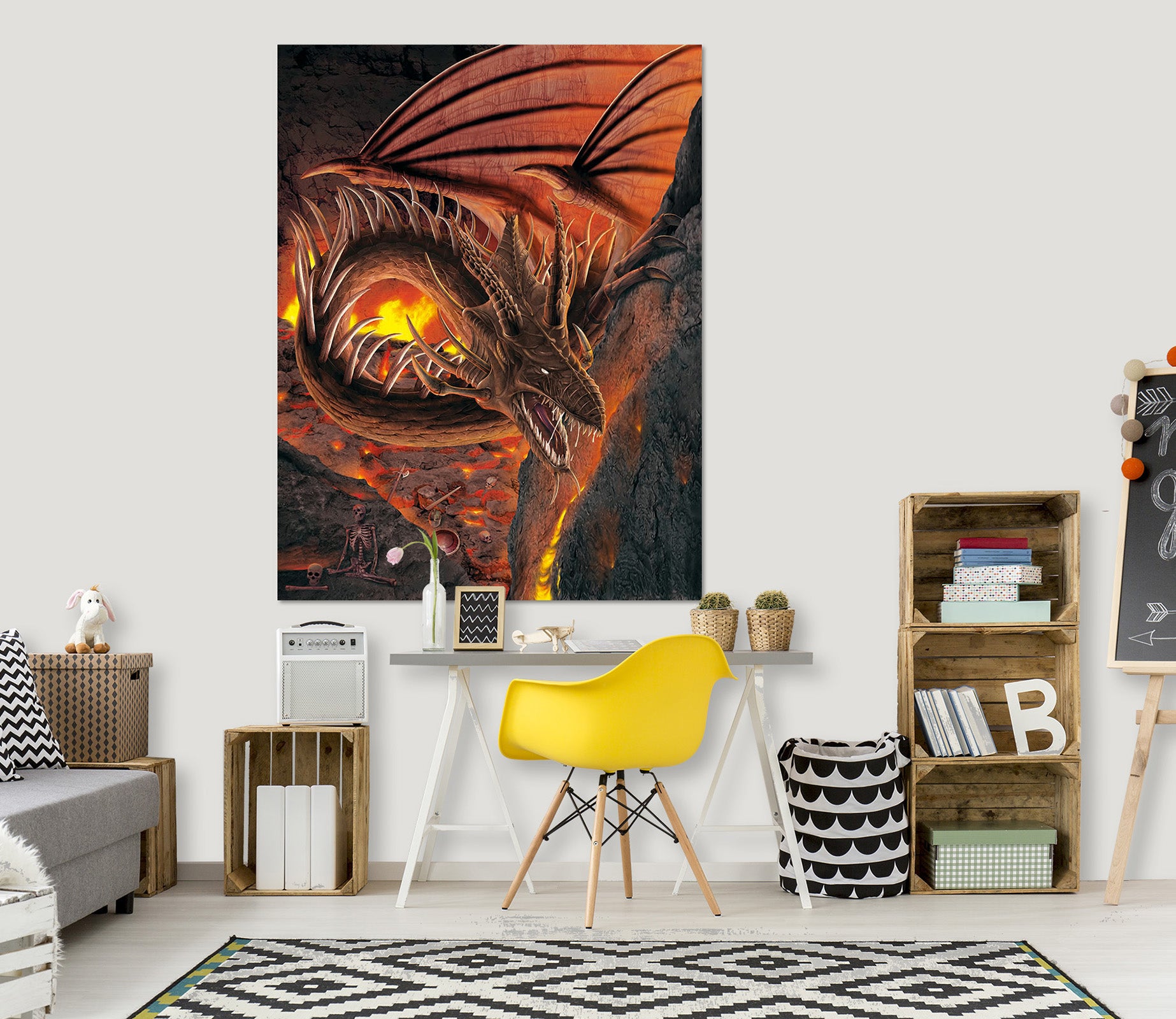 3D HellFire Dragon 042 Vincent Hie Wall Sticker