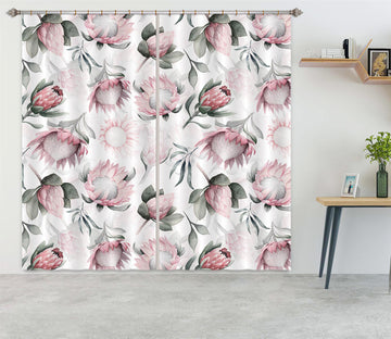 3D Pink Flower 244 Uta Naumann Curtain Curtains Drapes