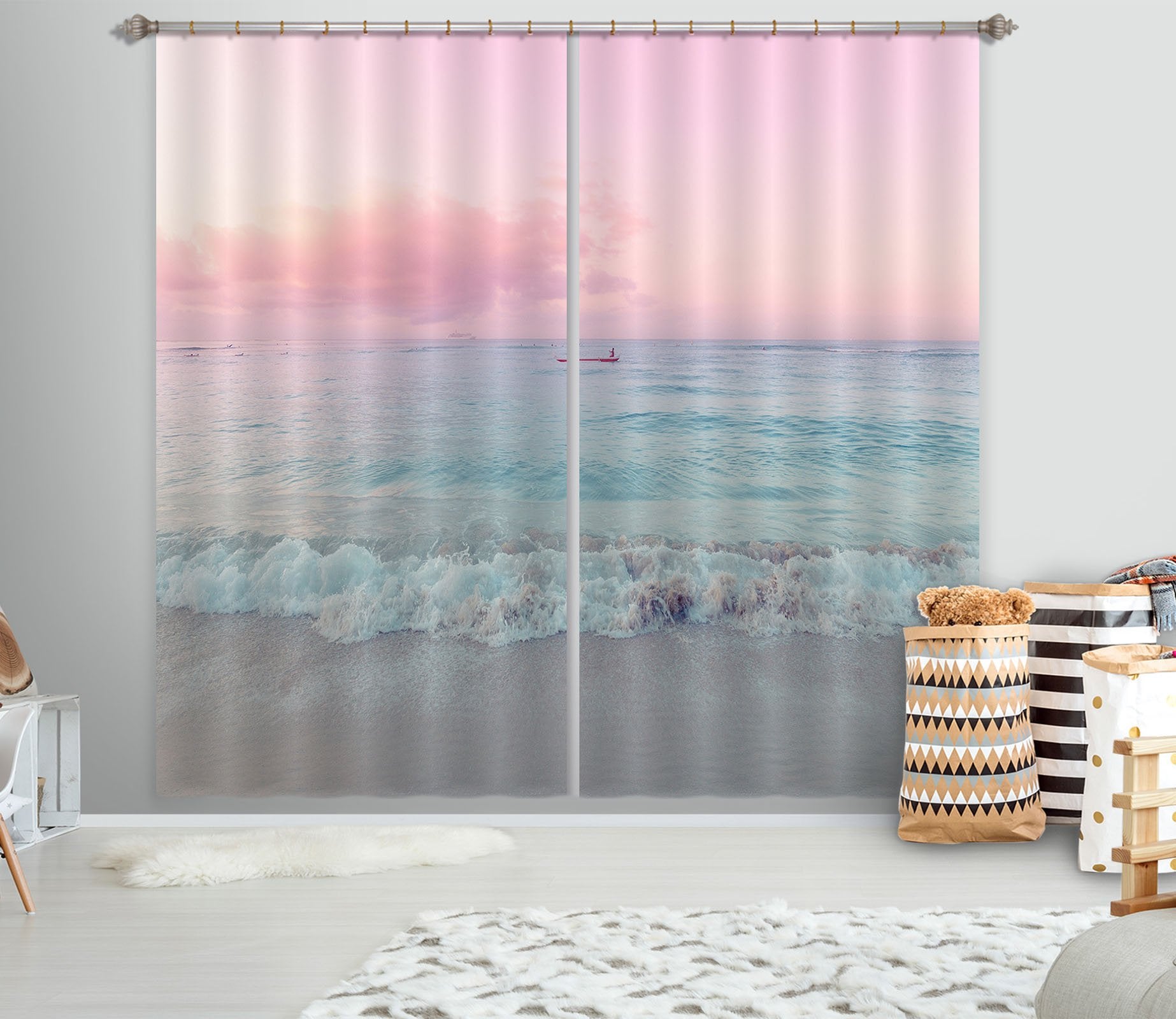 3D Beautiful Sky 054 Noirblanc777 Curtain Curtains Drapes Wallpaper AJ Wallpaper 