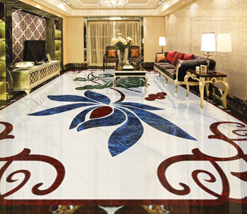 3D Lotus WG410 Floor Mural Wallpaper AJ Wallpaper 2 