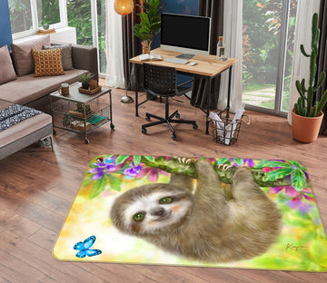 3D Cute Sloth 5749 Kayomi Harai Rug Non Slip Rug Mat