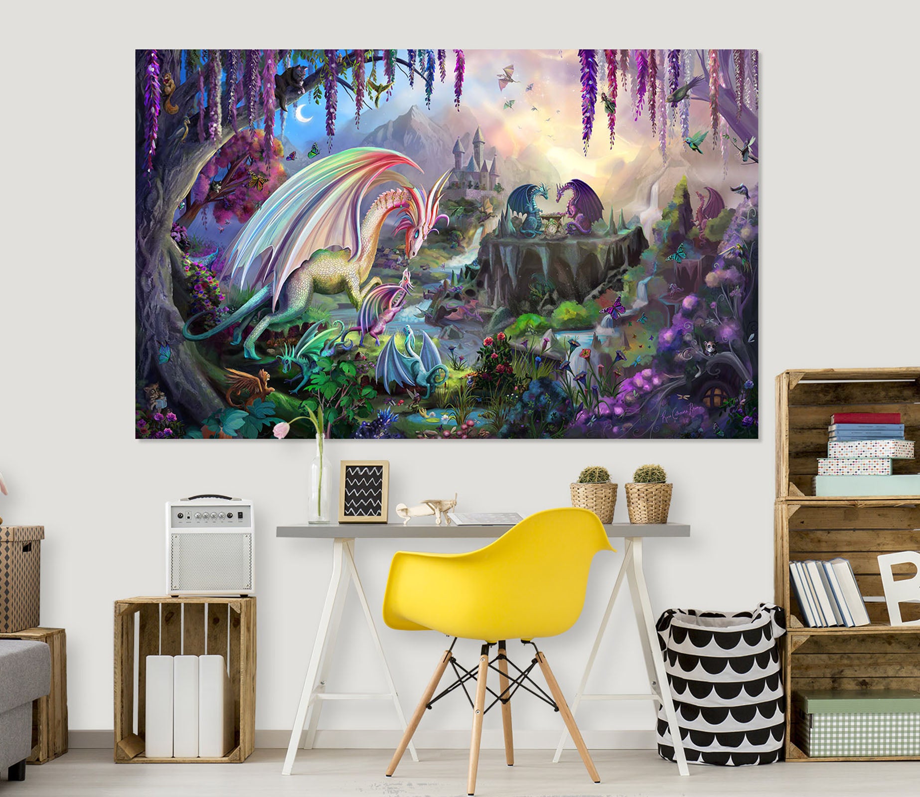 3D Mini World 109 Rose Catherine Khan Wall Sticker