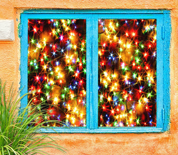 3D Colorful Starlight 31011 Christmas Window Film Print Sticker Cling Stained Glass Xmas