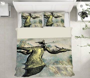 3D Flying Dragon 6195 Ciruelo Bedding Bed Pillowcases Quilt