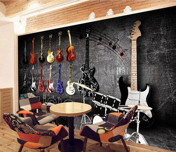 3D Guitar 230 Wall Murals Wallpaper AJ Wallpaper 2 