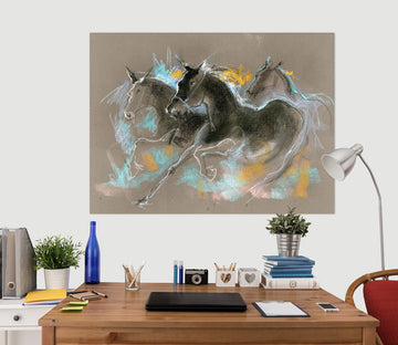 3D Running Horse 014 Anne Farrall Doyle Wall Sticker