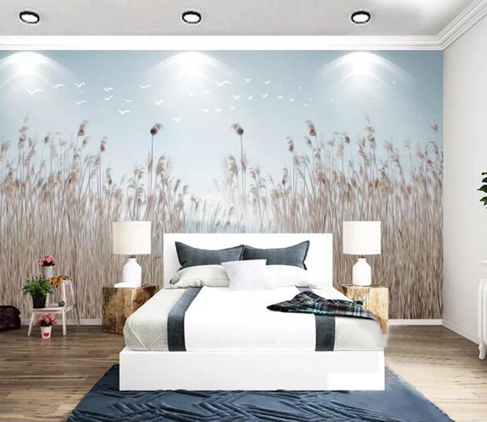 3D Reeds WC21 Wall Murals Wallpaper AJ Wallpaper 2 