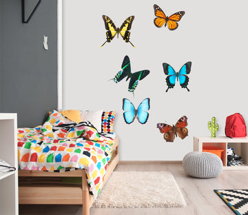 3D Butterfly Flying 170 Animals Wall Stickers Wallpaper AJ Wallpaper 