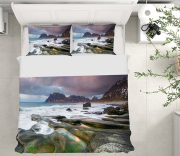 3D Uttakleiv Beach 091 Marco Carmassi Bedding Bed Pillowcases Quilt