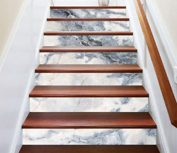 3D White Moon 5770 Marble Tile Texture Stair Risers Wallpaper AJ Wallpaper 