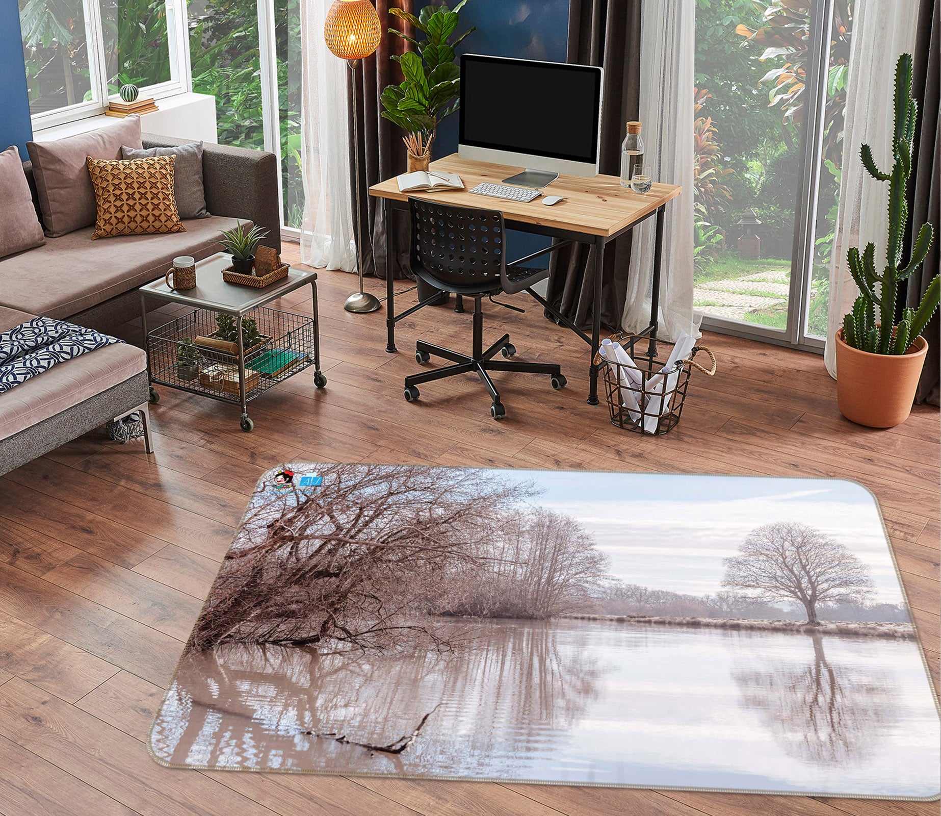 3D Outdoor Lake 6732 Assaf Frank Rug Non Slip Rug Mat