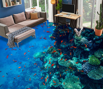 3D Lively Little Fish 784 Floor Mural
