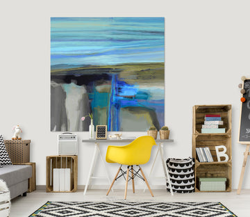 3D Blue Lake 026 Michael Tienhaara Wall Sticker