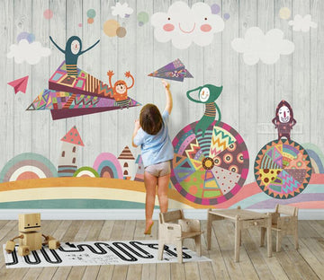 3D Colorful Fairy Tale World 2402 Wall Murals