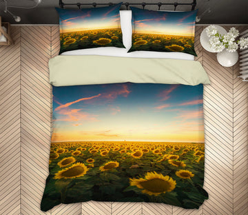3D Sunflower Bush 67142 Bed Pillowcases Quilt
