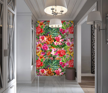 3D Red Bright Flower 52 Wall Murals