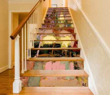 3D Color Oil Painting Pattern 89143 Allan P. Friedlander Stair Risers