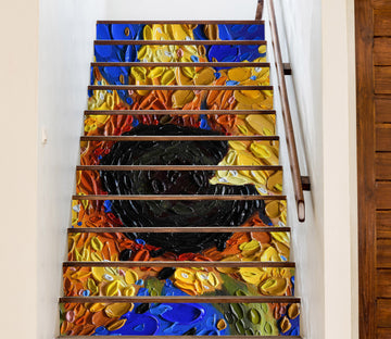 3D Stone Painting Sunflower 96138 Dena Tollefson Stair Risers