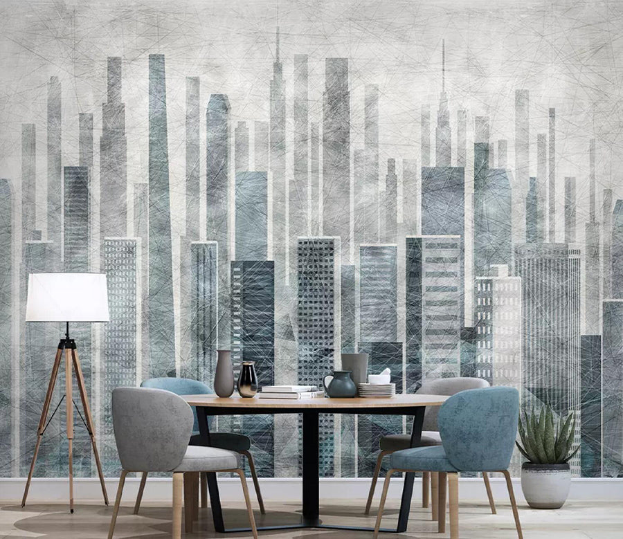 3D Graffiti Building WC707 Wall Murals