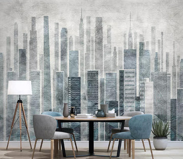 3D Graffiti Building WC707 Wall Murals