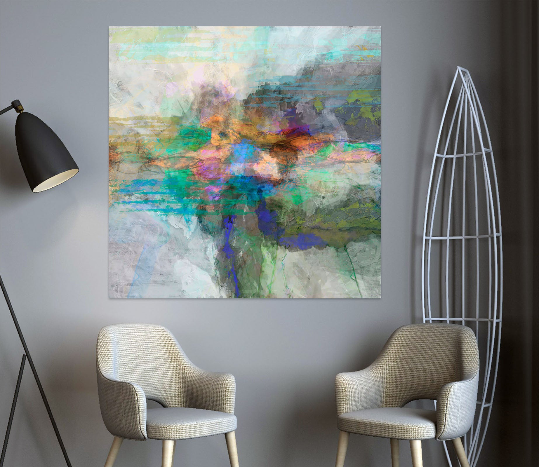 3D Colorful Lake 033 Michael Tienhaara Wall Sticker