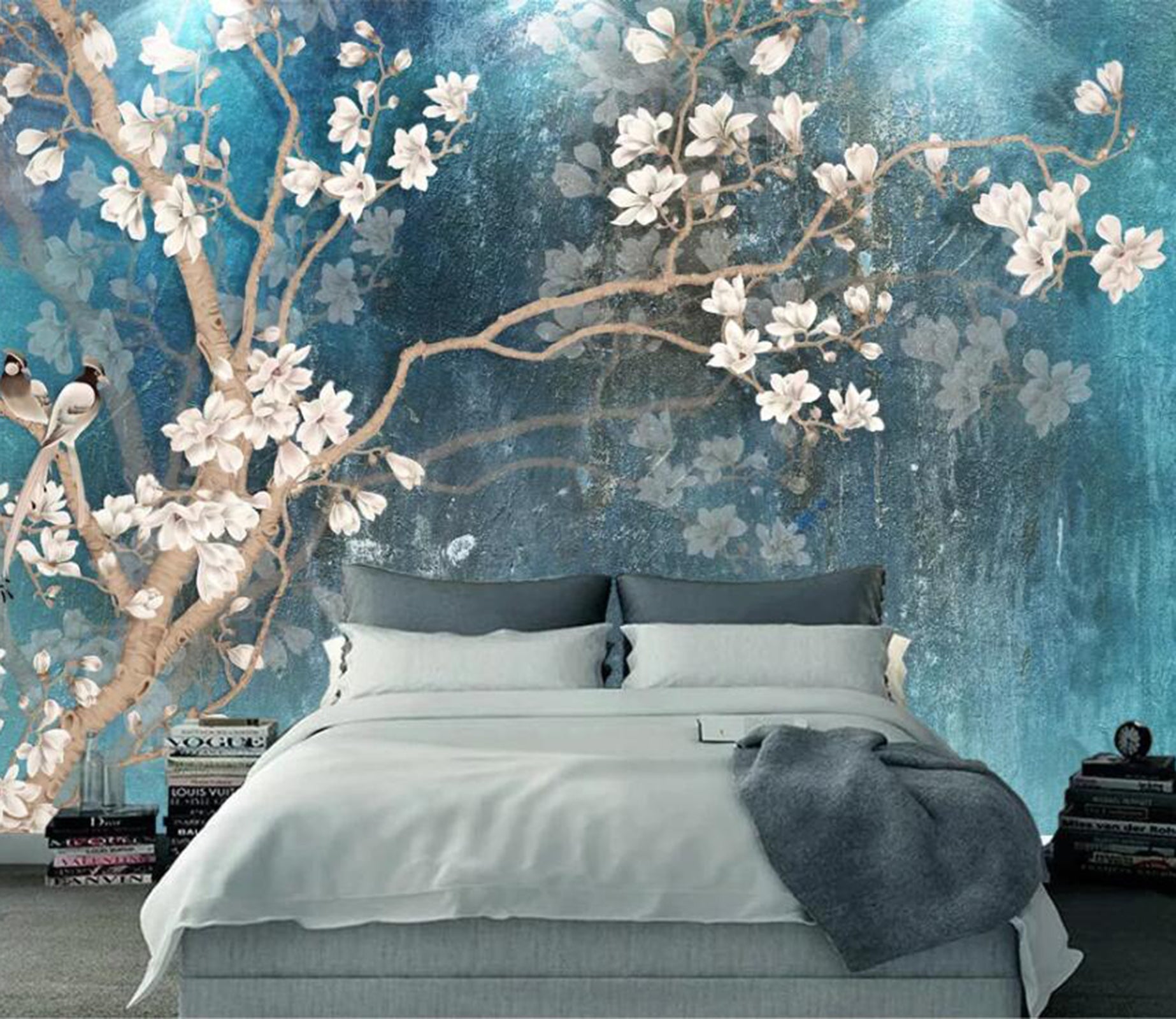3D Plum Butterfly WC60 Wall Murals Wallpaper AJ Wallpaper 2 