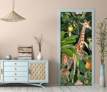 3D Giraffe Pineapple Jungle 11928 Andrea Haase Door Mural