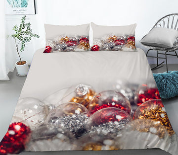 3D Ball Pendant 32106 Christmas Quilt Duvet Cover Xmas Bed Pillowcases