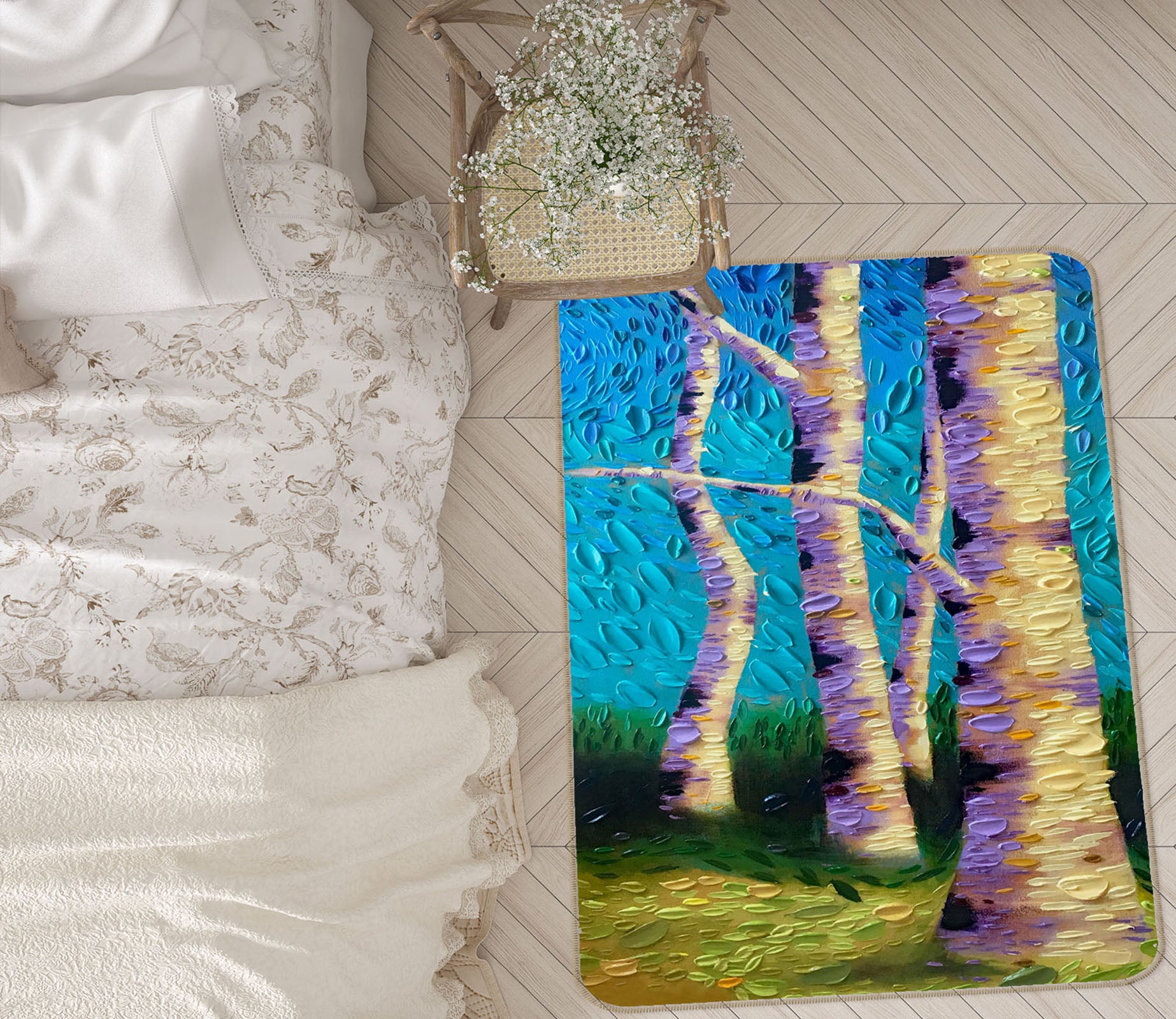 3D Garden Mystery Panel 1028 Dena Tollefson Rug Non Slip Rug Mat