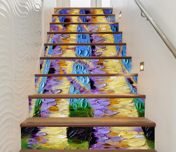 3D Trees Painting 96164 Dena Tollefson Stair Risers