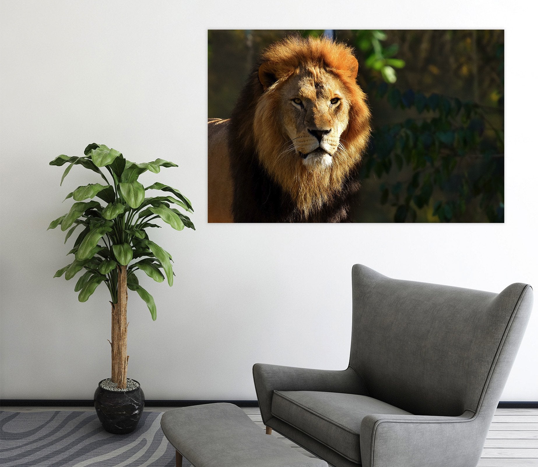 3D Forest Lion 95 Animal Wall Stickers Wallpaper AJ Wallpaper 2 